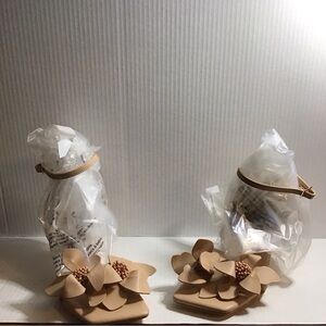 Amazon Dream Pair 9.5 Floral Tan Sandals with hills and#XY1K6FEV